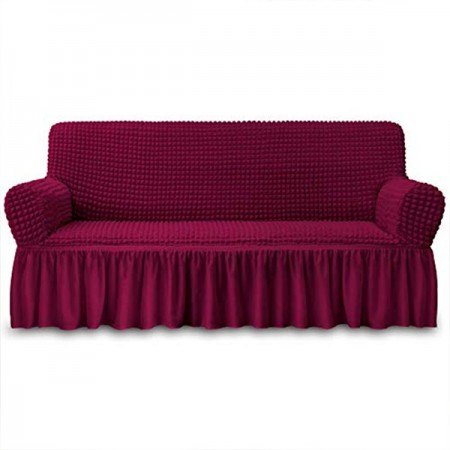 sofa cover 3 seater merun