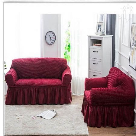 2+1 seater sofa cover maroon colour