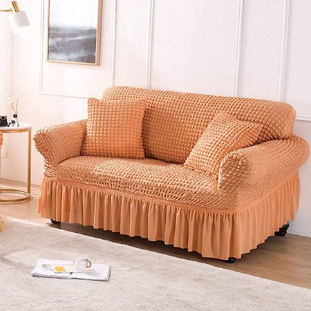 2 seater sofa cover brown colour