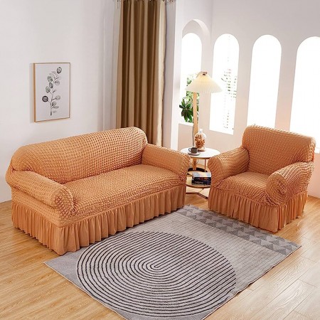 3+1 seater sofa cover brown colour