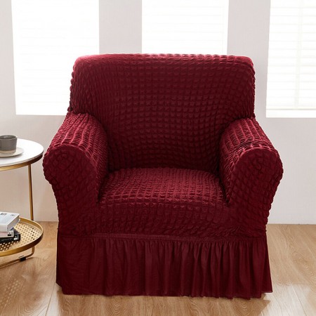 sofa cover 1 seater maroon color