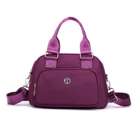 Luxury Bag Waterproof Nylon Shoulder Ladies Travel Crossbody ( purple Color)