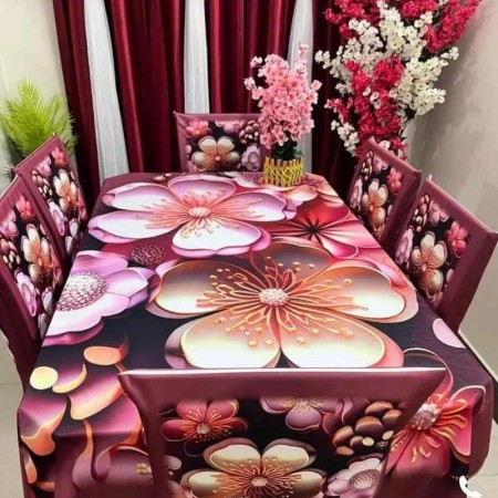 China Premium 3D Print Table Cloth Set 8