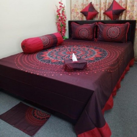 8 pieces king size Panel Bedcover set-4086