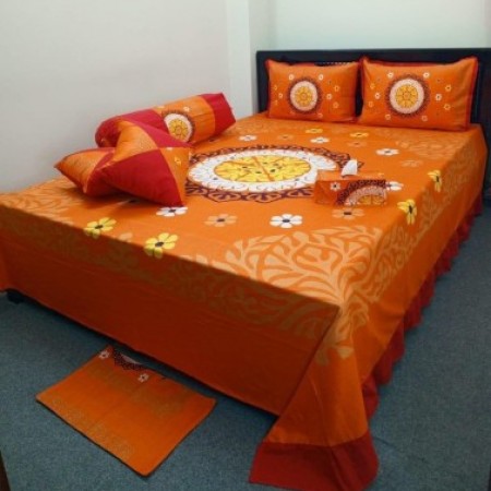 8 pieces king size Panel Bedcover set (8pcs Set)-4075