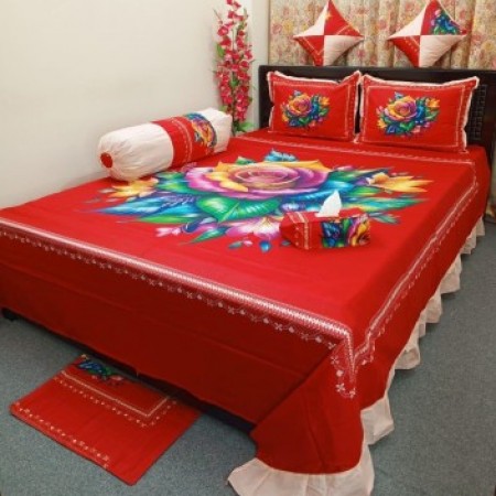 8 pieces king size Panel Bedcover set (8pcs Set)-4071