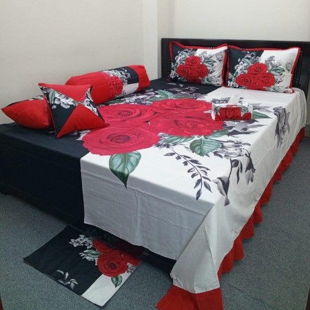 8 pieces king size Panel Bedcover set (8pcs Set)-4084