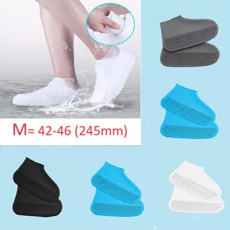 Medium (42-46 size) Waterproof Shoes Cover black, Gray, Blue, White colore