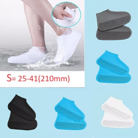 Small (25-41 size) Waterproof Shoes Cover black, Gray, Blue, White colore