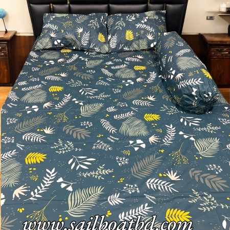 E-10 King Size Bedsheet (100% cotton 4 Pcs Set)
