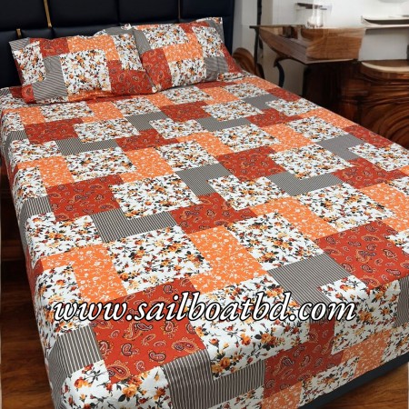 E-15 King Size Bedsheet (100% cotton 3 Pcs Set)