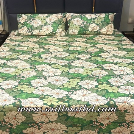 E-3 Premium King Size 3 Pcs Set Bedsheet (100% cotton )