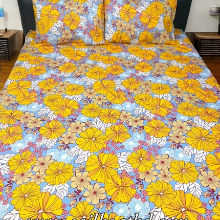 E-5 Premium King Size 3 Pcs Set Bedsheet (100% cotton )