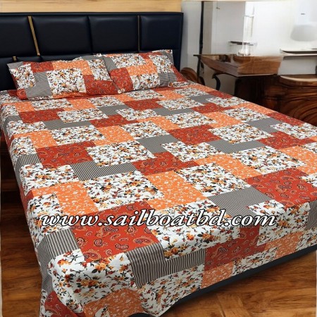 E-15 Premium King Size 3 Pcs Set Bedsheet (100% cotton )
