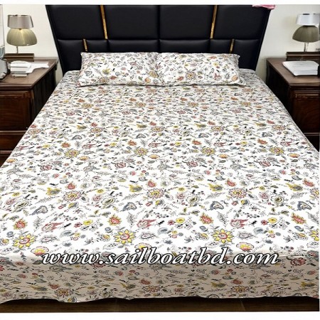 E-21 Premium King Size 3 Pcs Set Bedsheet (100% cotton )