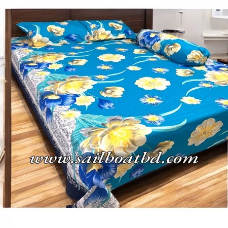 E-7 Premium King Size 4 Pcs Set Bedsheet (100% cotton )