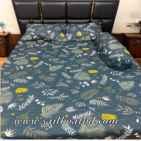 E-10 Premium King Size 4 Pcs Set Bedsheet (100% cotton )