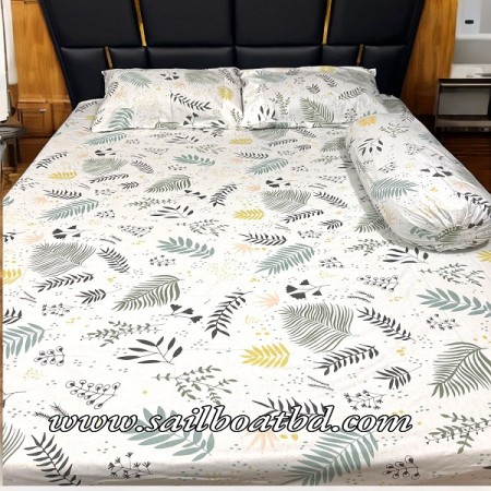 E-12 Premium King Size 4 Pcs Set Bedsheet (100% cotton )