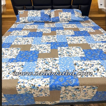 E-19 Premium King Size 4 Pcs Set Bedsheet (100% cotton )