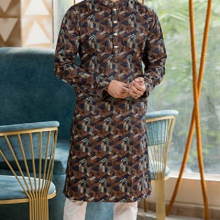 PR -4 Premium Cotton Printed Comfortable Panjabi