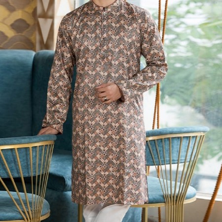 APR -1 Premium Cotton Printed Comfortable Panjabi