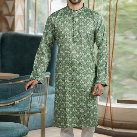 APR -2 Premium Cotton Printed Comfortable Panjabi