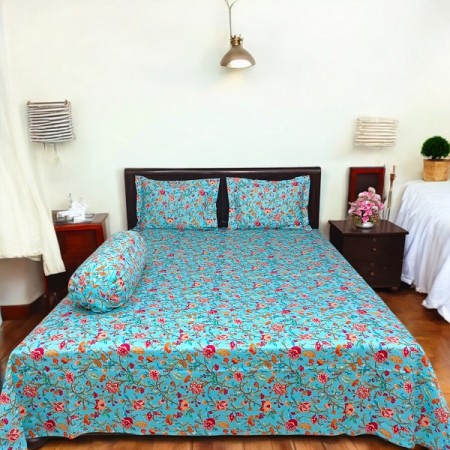 K-10 Premium King Size 4 Pcs Set Bedsheet (100% cotton )