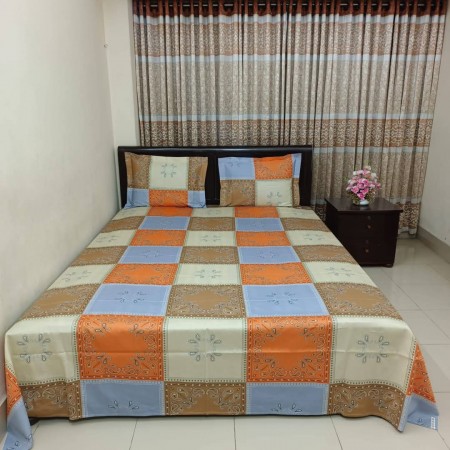 K-14 Premium King Size 3 Pcs Set Bedsheet (100% cotton )