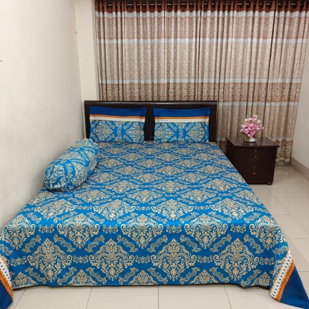 BO-6 Luxury Twill Cotton premium Bedsheet – King Size – 4Pecs