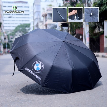 Black-BMW Motorsport 12 Ribs Auto Switch 3 in 1 Umbrella