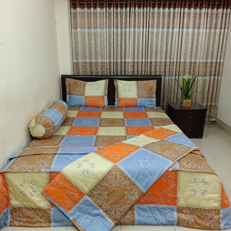 Premium 5 Pecs AC Quilt Set – King Size – Orange Box