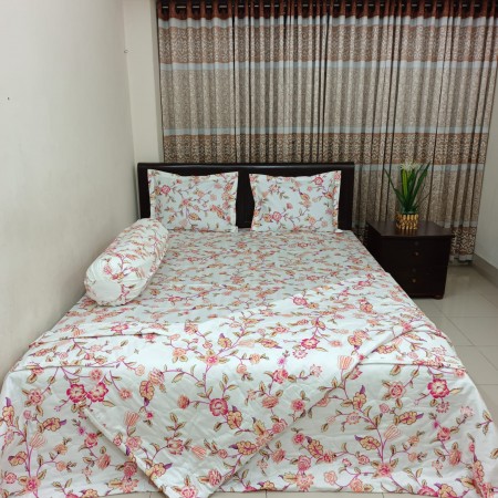 Premium 5 Pecs AC Quilt Set – King Size – white lota