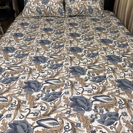 H-7 Premium cotton bedsheet 3 pcs set