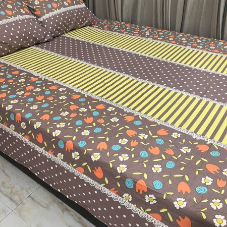 H-22 Premium cotton bedsheet 3 pcs set
