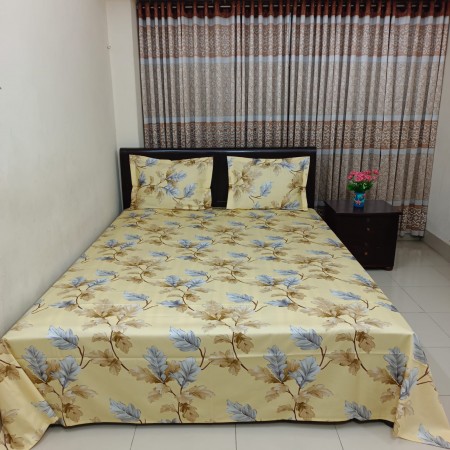 BO-5 Luxury Twill Cotton premium Bedsheet – King Size – 3Pecs