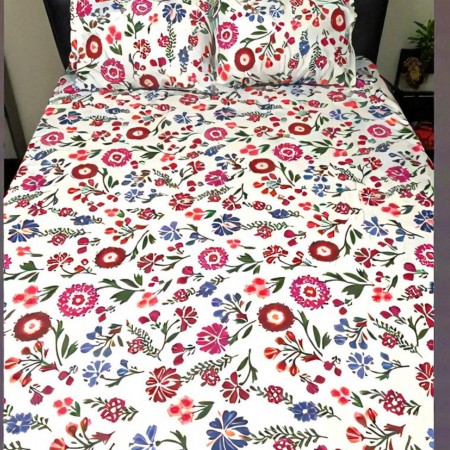 H-26 Premium cotton bedsheet 3 pcs set