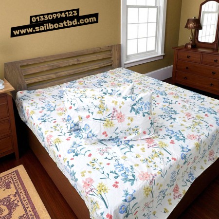 H-3 Premium cotton bedsheet 3 pcs set