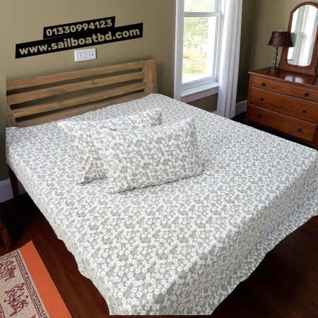 H-16 Premium cotton bedsheet 3 pcs set
