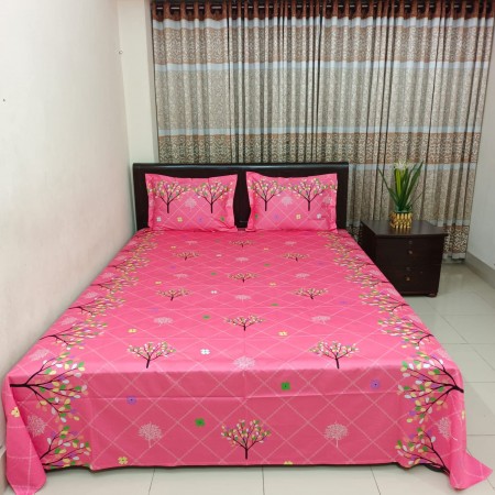 BO-16 Luxury Twill Cotton premium Bedsheet – King Size – 3Pecs