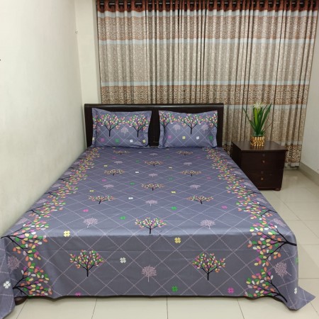 BO-17 Luxury Twill Cotton premium Bedsheet – King Size – 3Pecs