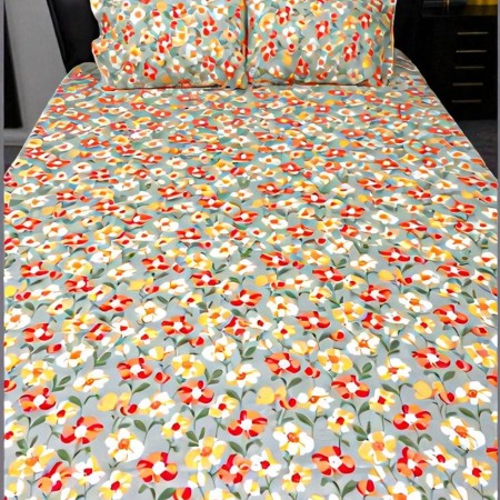 H-24 Premium cotton bedsheet 3 pcs set