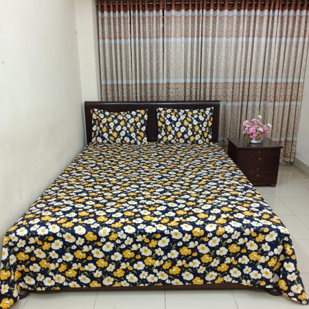 LO-2 Luxury Twill Cotton premium Bedsheet – King Size – 3Pecs