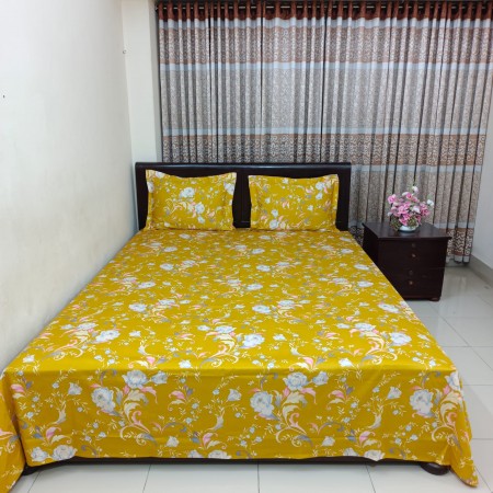 LO-5 Luxury Twill Cotton premium Bedsheet – King Size – 3Pecs