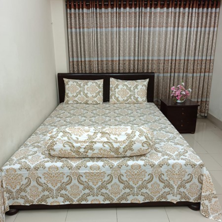 H-6 Premium cotton bedsheet 4 pcs set