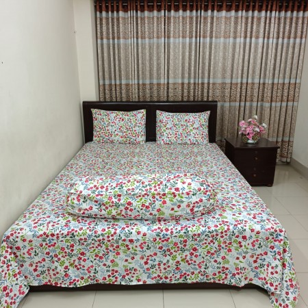H-4 Premium cotton bedsheet 4 pcs set