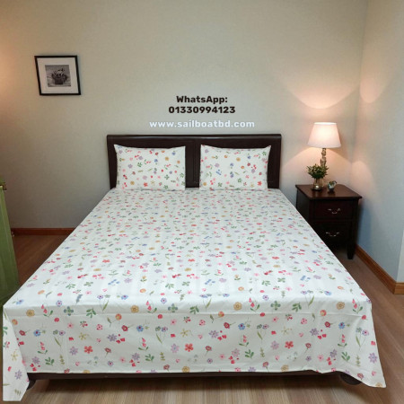 BO-27 Premium cotton bedsheet 3 pcs set