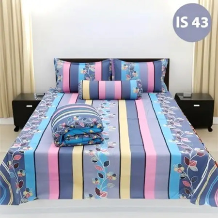IS-43 Cotton Fabrics 5 piece combo bed set