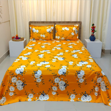 P-13 Luxury Twill Cotton Bedsheet King Size ( 3 pcs set)