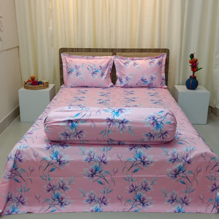 P-6 Luxury Twill Cotton Bedsheet King Size ( 4 pcs set)