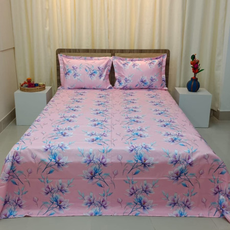 P-5 Luxury Twill Cotton Bedsheet King Size ( 3 pcs set)